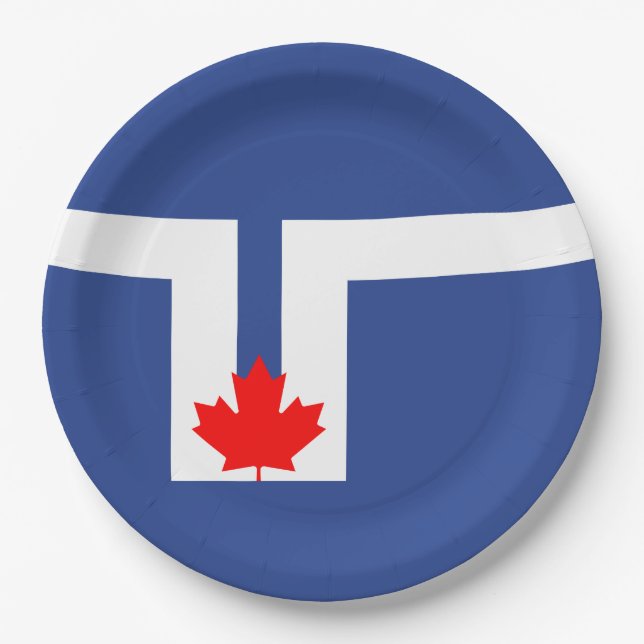 Stadtflagge von Toronto (Kanada) Pappteller (Vorderseite)