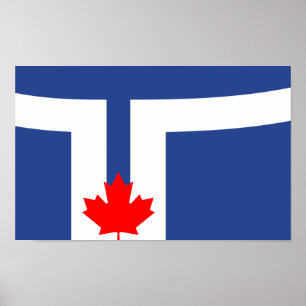 Stadtflagge von Toronto (Kanada) Poster