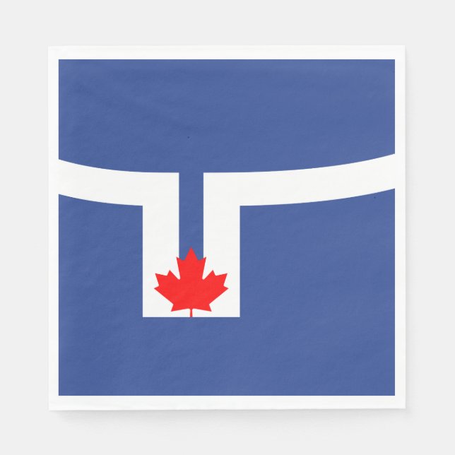 Stadtflagge von Toronto (Kanada) Serviette (Vorderseite)