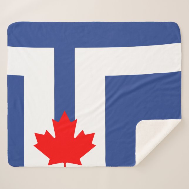 Stadtflagge von Toronto (Kanada) Sherpadecke (Vorderseite (Horizontal))