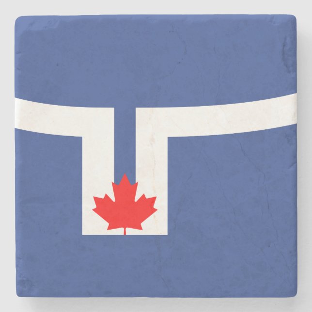 Stadtflagge von Toronto (Kanada) Steinuntersetzer (Vorderseite)