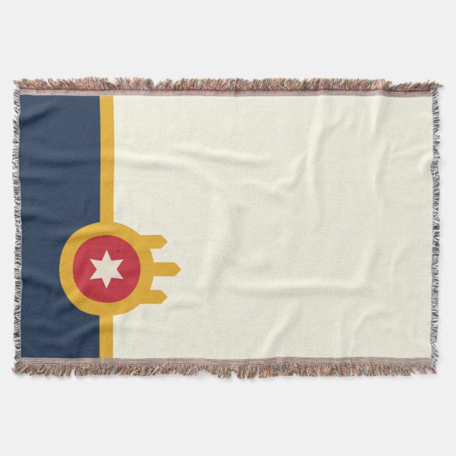 Stadtflagge von Tulsa Decke (Vorderseite)