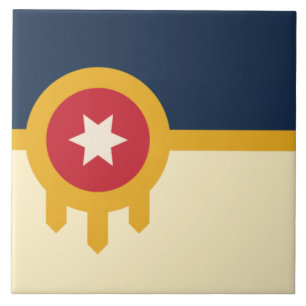Stadtflagge von Tulsa Fliese