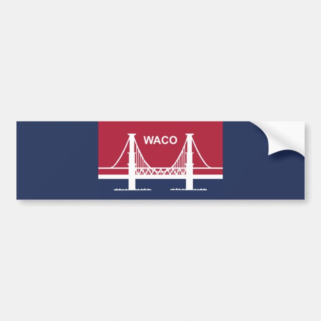 Stadtflagge von Waco (Texas, USA) Autoaufkleber (Vorne)