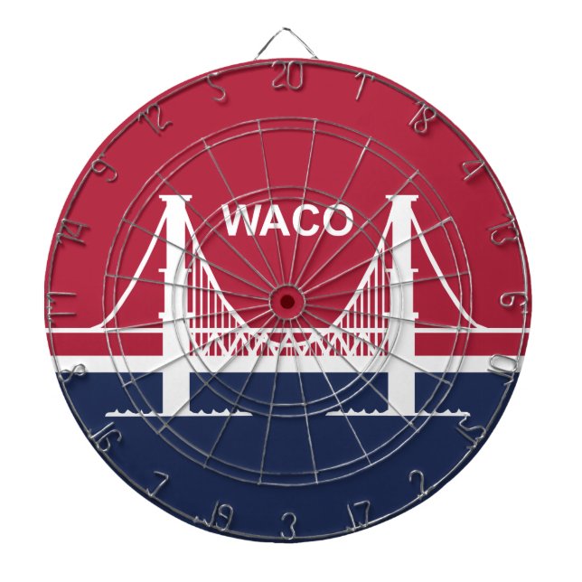 Stadtflagge von Waco (Texas, USA) Dartscheibe (vorne)