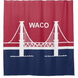 Stadtflagge von Waco (Texas, USA) Duschvorhang