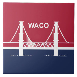 Stadtflagge von Waco (Texas, USA) Fliese