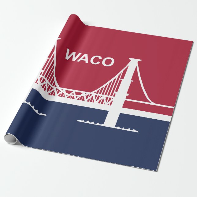 Stadtflagge von Waco (Texas, USA) Geschenkpapier (Ungerollt)