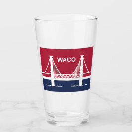 Stadtflagge von Waco (Texas, USA) Glas