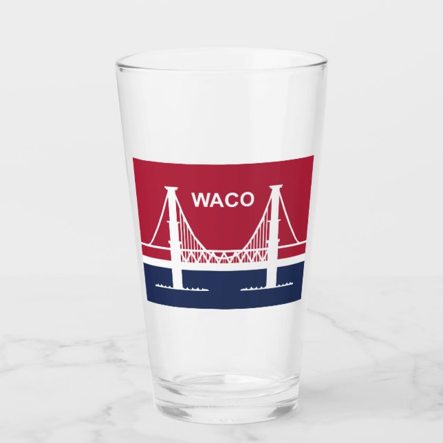 Stadtflagge von Waco (Texas, USA) Glas (Vorderseite)