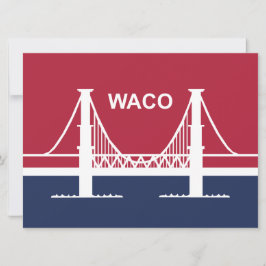 Stadtflagge von Waco (Texas, USA) Karte