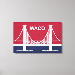 Stadtflagge von Waco (Texas, USA) Leinwanddruck