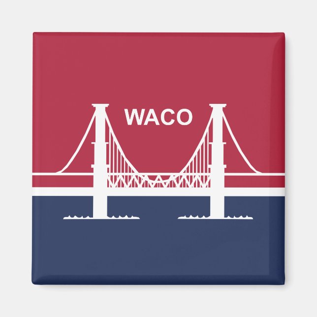 Stadtflagge von Waco (Texas, USA) Magnet (Vorne)