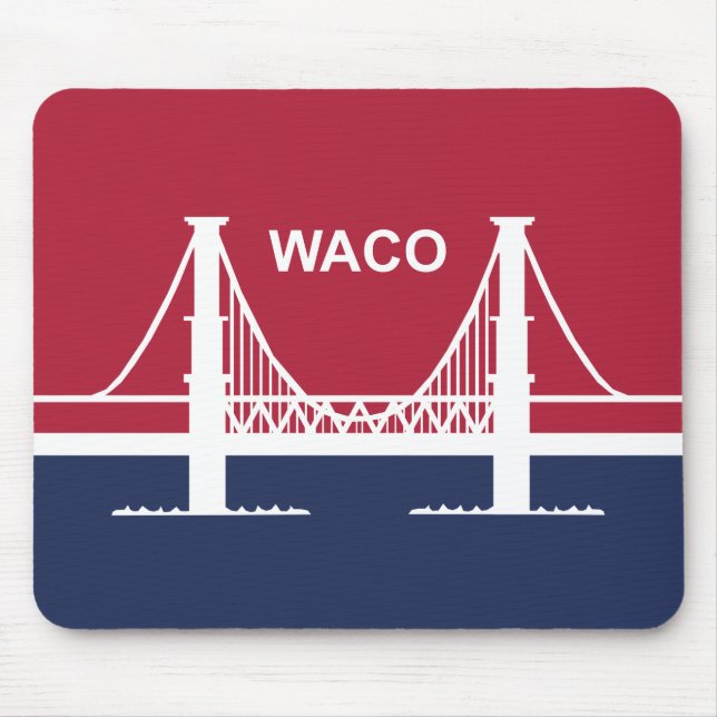 Stadtflagge von Waco (Texas, USA) Mousepad (Vorne)