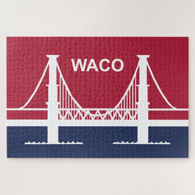 Stadtflagge von Waco (Texas, USA) Puzzle (Horizontal)