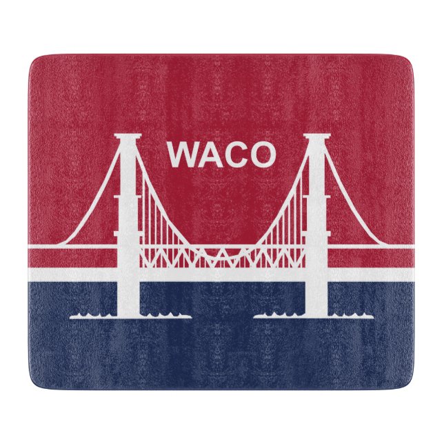 Stadtflagge von Waco (Texas, USA) Schneidebrett (Vorderseite)