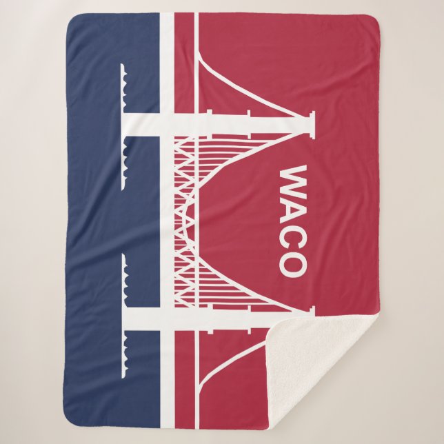 Stadtflagge von Waco (Texas, USA) Sherpadecke (Vorderseite)