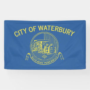 Stadtflagge von Waterbury (Connecticut) Banner