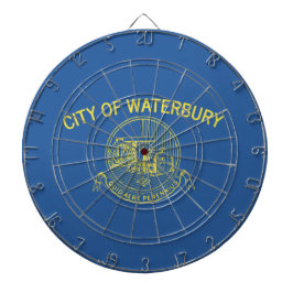Stadtflagge von Waterbury (Connecticut) Dartscheibe