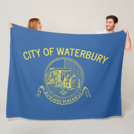 Stadtflagge von Waterbury (Connecticut) Fleecedecke