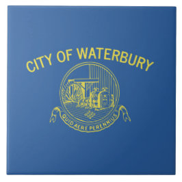 Stadtflagge von Waterbury (Connecticut) Fliese