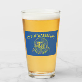 Stadtflagge von Waterbury (Connecticut) Glas