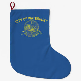 Stadtflagge von Waterbury (Connecticut) Großer Weihnachtsstrumpf