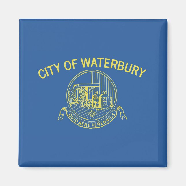 Stadtflagge von Waterbury (Connecticut) Magnet (Vorne)