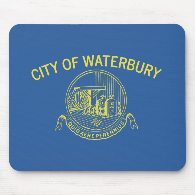 Stadtflagge von Waterbury (Connecticut) Mousepad (Vorne)