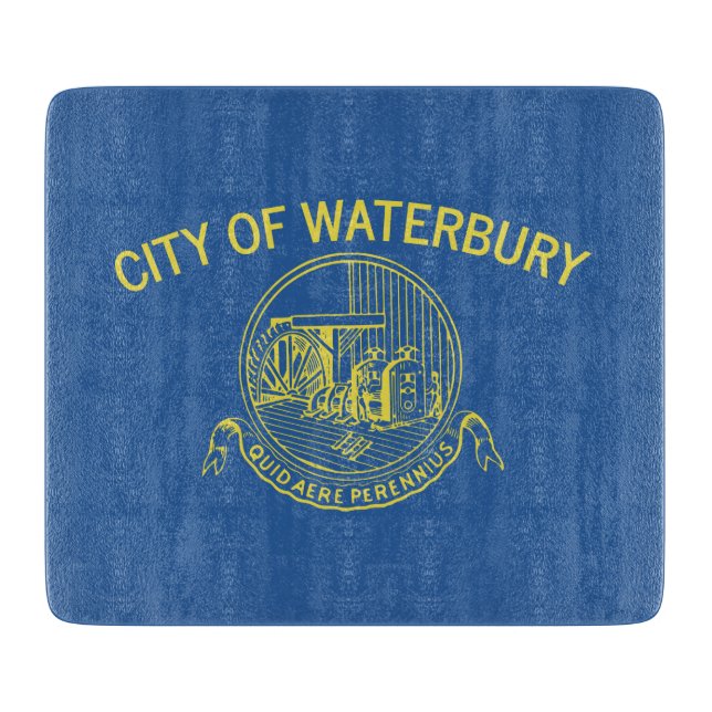 Stadtflagge von Waterbury (Connecticut) Schneidebrett (Vorderseite)