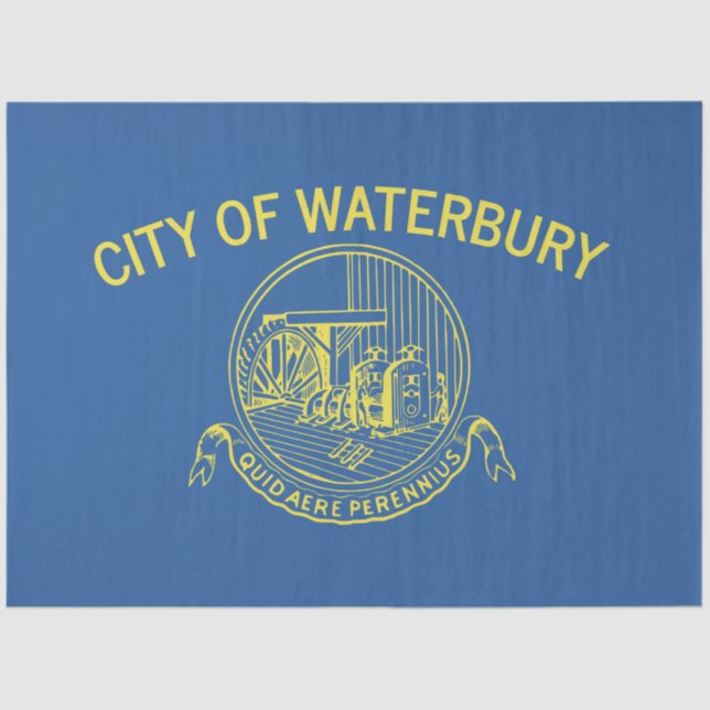 Stadtflagge von Waterbury (Connecticut) Seidenpapier (Vorderseite)