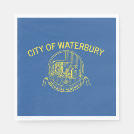 Stadtflagge von Waterbury (Connecticut) Serviette