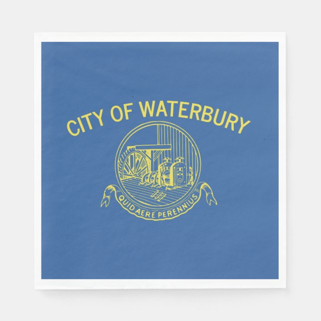 Stadtflagge von Waterbury (Connecticut) Serviette (Vorderseite)