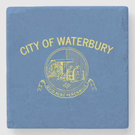 Stadtflagge von Waterbury (Connecticut) Steinuntersetzer