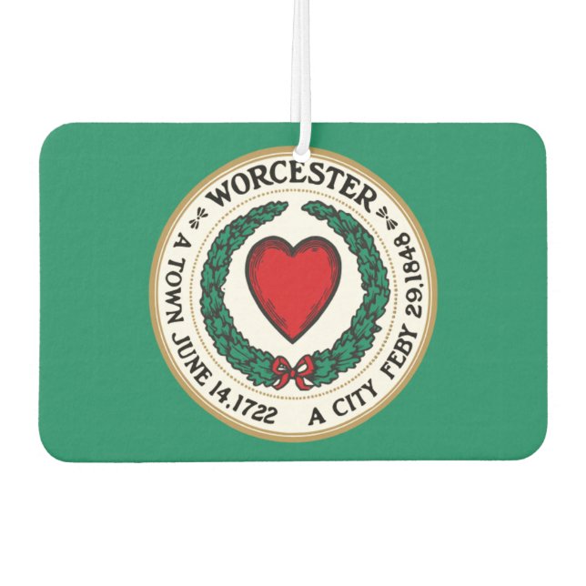 Stadtflagge von Worcester Autolufterfrischer (Vorderseite)