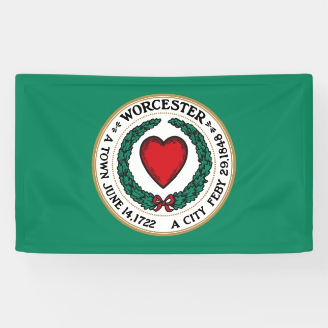 Stadtflagge von Worcester (Massachusetts) Banner (Horizontal)