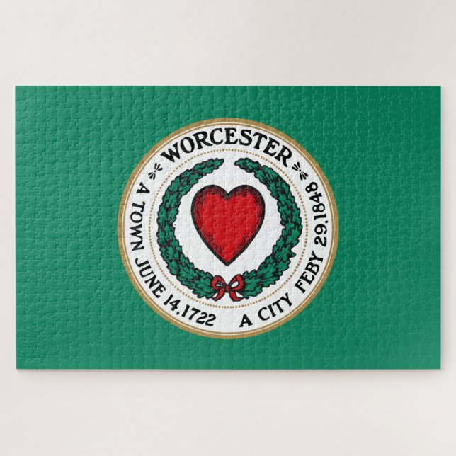 Stadtflagge von Worcester (Massachusetts) Puzzle (Horizontal)