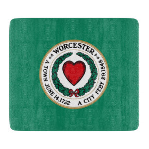 Stadtflagge von Worcester (Massachusetts) Schneidebrett