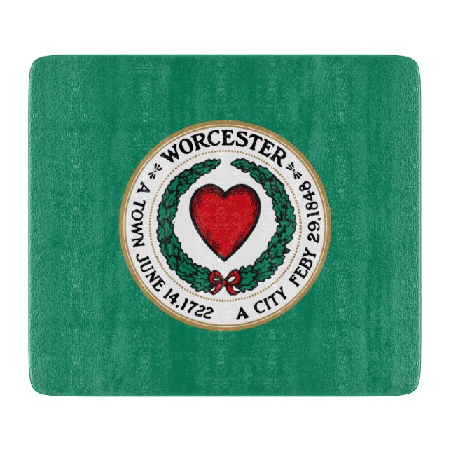 Stadtflagge von Worcester (Massachusetts) Schneidebrett (Vorderseite)
