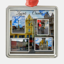 StadtFoto-Collage Zagrebs alte Ornament Aus Metall
