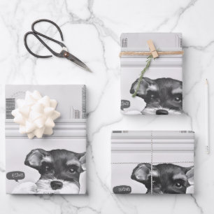 Stadtfotograf: Schnauzer in Taipeh Stadt Geschenkpapier Set