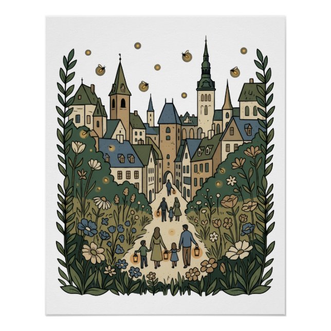 Stadtgarten Herbst Poster (Vorderseite)