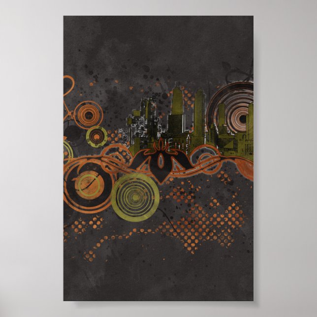 Stadtgrunge Hintergrund Poster (Vorne)