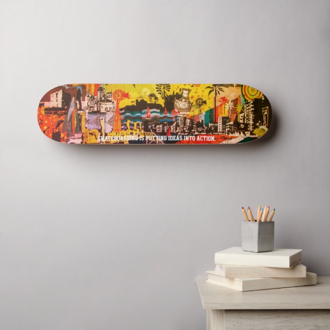 Städtische Abstrakt Skateboard (Wandkunst (Horz))