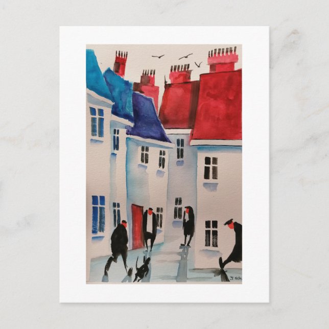 Städtische Bewohner Art Postkarte 8 (Vorderseite)