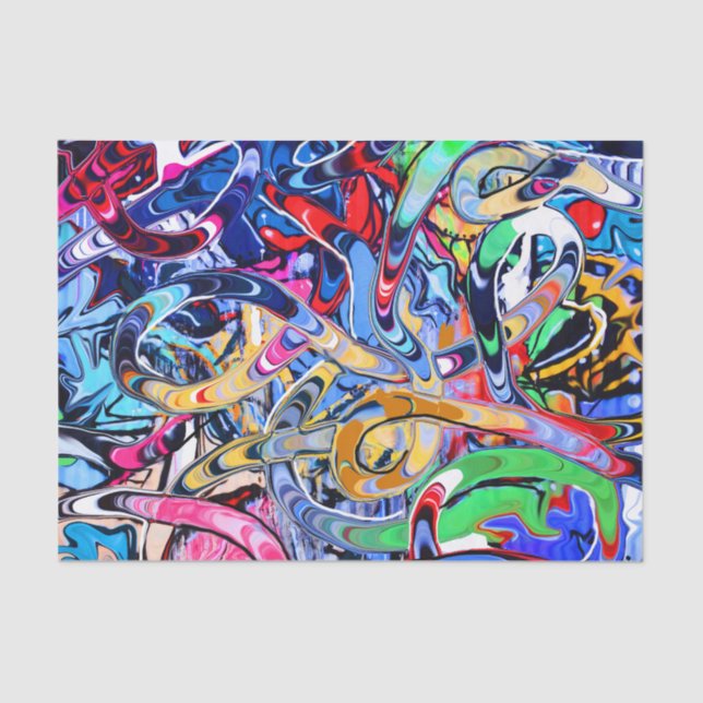 Städtische bunt abstrakte Drehkunst Seidenpapier (Vorderseite)