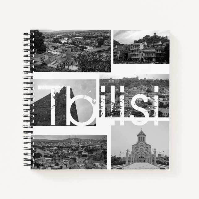 Städtische Collage in Tiflis Architecture Notizbuch (Vorderseite)