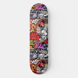 Städtische dynamische Straßenkunst Graffiti Kunstm Skateboard