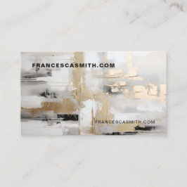 Städtische Eleganz: Abstrakte Fusion B & W & Gold Visitenkarte