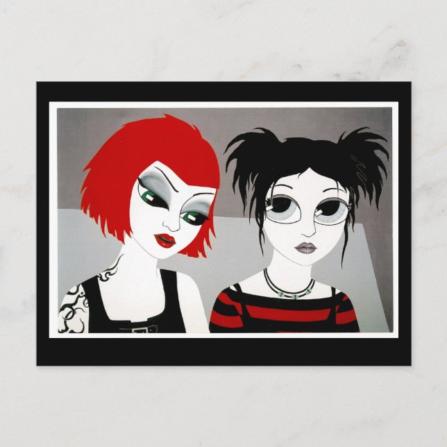 "städtische Elfen, Elf 4" Art Postkarte (Vorderseite)